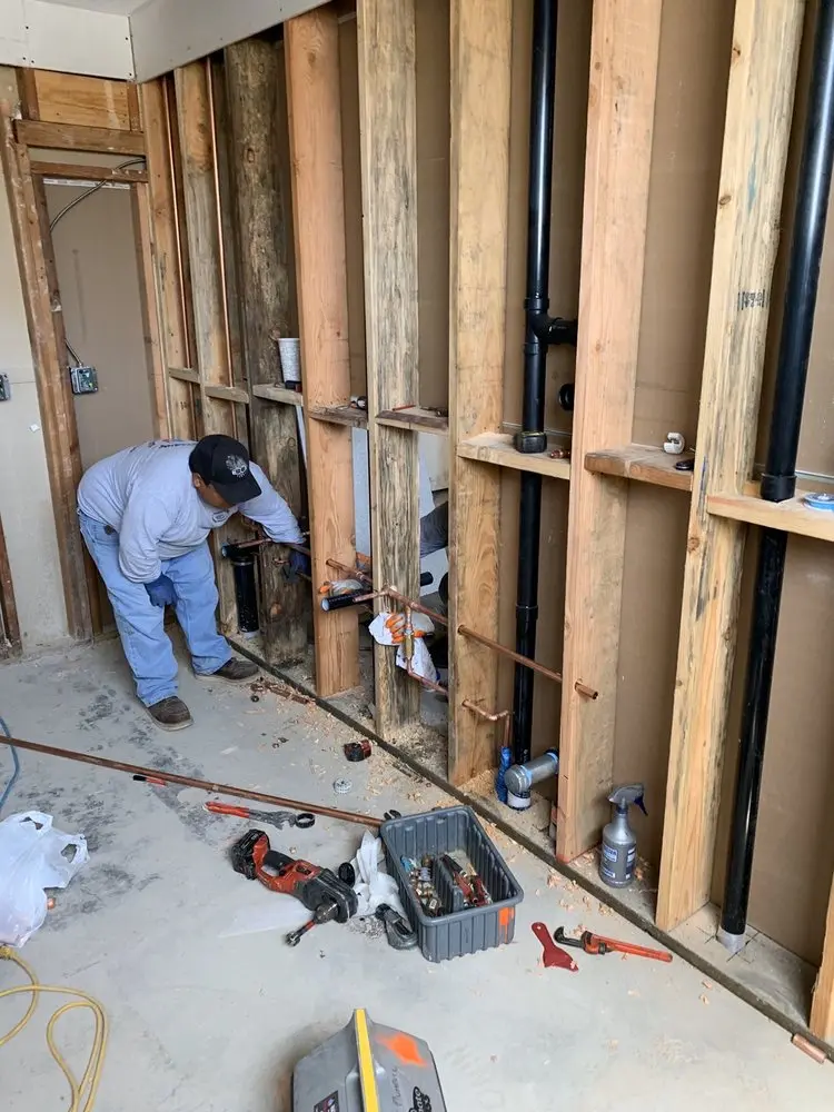 Commercial rough-in plumbing for Gas Line Repair in Winchester